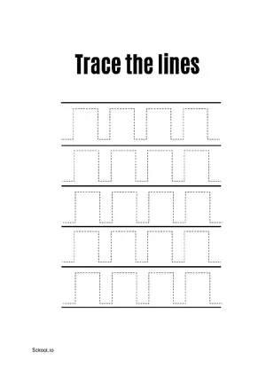 Free Printable Line Tracing Worksheets 103 For Kids Nursery/Kindergarten/Preschool