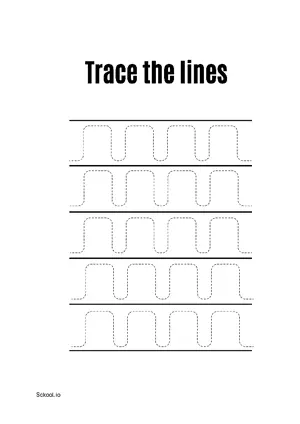 Free Printable Line Tracing Worksheets 105 For Kids Nursery/Kindergarten/Preschool