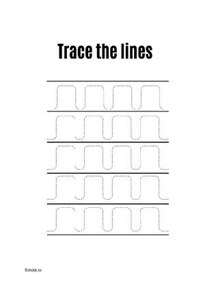 Free Printable Line Tracing Worksheets 109 For Kids Nursery/Kindergarten/Preschool