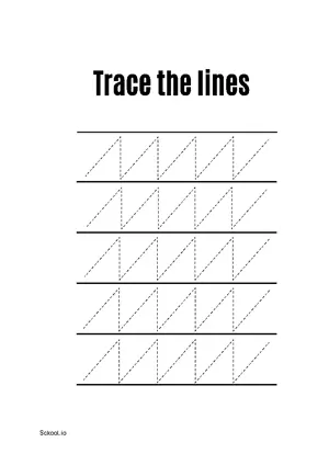 Free Printable Line Tracing Worksheets 114 For Kids Nursery/Kindergarten/Preschool