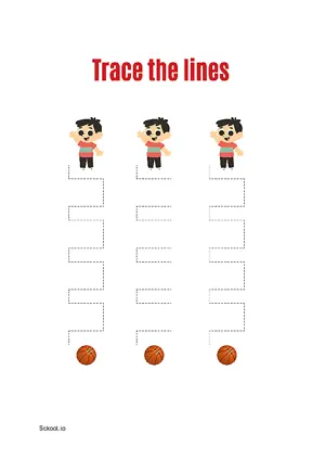 Free Printable Line Tracing Worksheets 129 For Kids Nursery/Kindergarten/Preschool