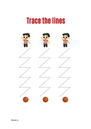 Free Printable Line Tracing Worksheets 131 For Kids Nursery/Kindergarten/Preschool