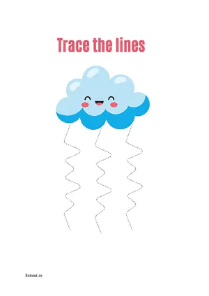 Free Printable Line Tracing Worksheets 137 For Kids Nursery/Kindergarten/Preschool