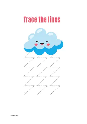 Free Printable Line Tracing Worksheets 139 For Kids Nursery/Kindergarten/Preschool