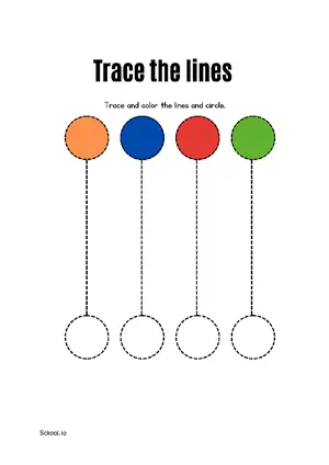 Free Printable Line Tracing Worksheets 145 For Kids Nursery/Kindergarten/Preschool