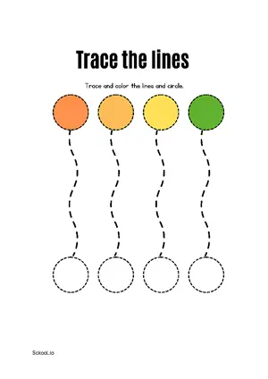 Free Printable Line Tracing Worksheets 150 For Kids Nursery/Kindergarten/Preschool