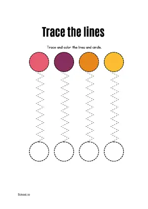 Free Printable Line Tracing Worksheets 152 For Kids Nursery/Kindergarten/Preschool