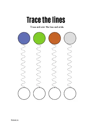 Free Printable Line Tracing Worksheets 154 For Kids Nursery/Kindergarten/Preschool