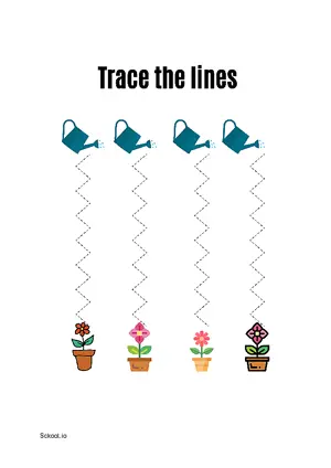 Free Printable Line Tracing Worksheets 156 For Kids Nursery/Kindergarten/Preschool