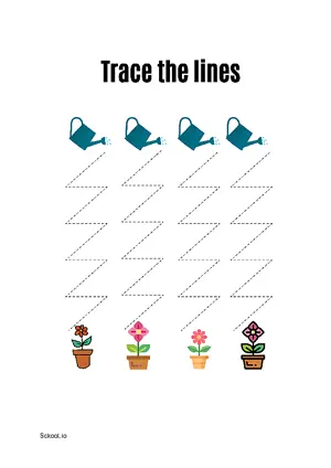 Free Printable Line Tracing Worksheets 159 For Kids Nursery/Kindergarten/Preschool