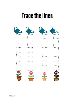 Free Printable Line Tracing Worksheets 160 For Kids Nursery/Kindergarten/Preschool