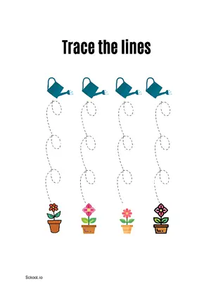 Free Printable Line Tracing Worksheets 162 For Kids Nursery/Kindergarten/Preschool