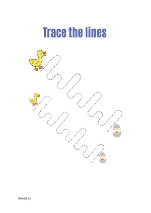 Free Printable Line Tracing Worksheets 165 For Kids Nursery/Kindergarten/Preschool