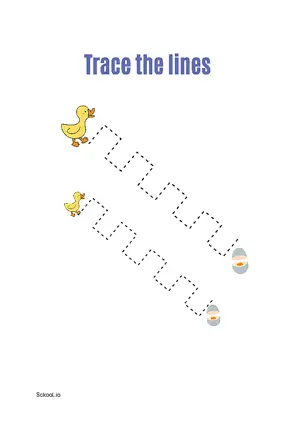 Free Printable Line Tracing Worksheets 167 For Kids Nursery/Kindergarten/Preschool