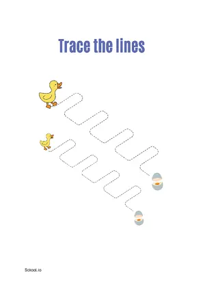 Free Printable Line Tracing Worksheets 171 For Kids Nursery/Kindergarten/Preschool