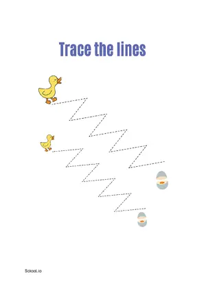 Free Printable Line Tracing Worksheets 174 For Kids Nursery/Kindergarten/Preschool