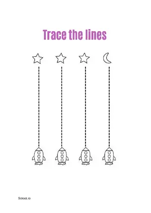 Free Printable Line Tracing Worksheets 175 For Kids Nursery/Kindergarten/Preschool