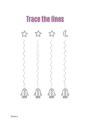 Free Printable Line Tracing Worksheets 177 For Kids Nursery/Kindergarten/Preschool