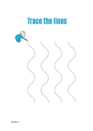 Free Printable Line Tracing Worksheets 189 For Kids Nursery/Kindergarten/Preschool