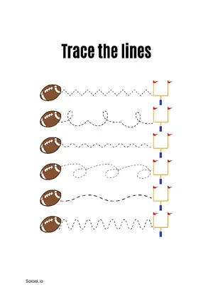 Free Printable Line Tracing Worksheets 193 For Kids Nursery/Kindergarten/Preschool