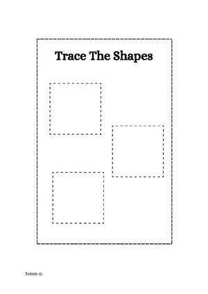 Free Printable Trace Shapes 1 For Nursery/Kindergarten/Preschool