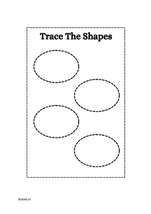 Free Printable Trace Shapes 2 For Nursery/Kindergarten/Preschool