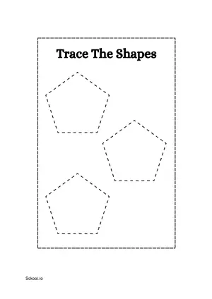 Free Printable Trace Shapes 5 For Nursery/Kindergarten/Preschool