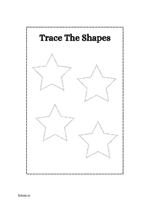 Free Printable Trace Shapes 7 For Nursery/Kindergarten/Preschool