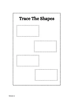 Free Printable Trace Shapes 8 For Nursery/Kindergarten/Preschool