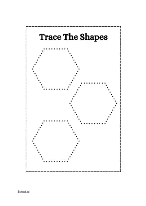 Free Printable Trace Shapes 9 For Nursery/Kindergarten/Preschool