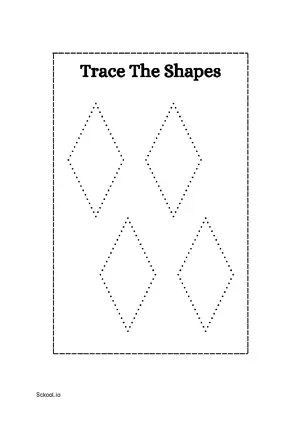 Free Printable Trace Shapes 10 For Nursery/Kindergarten/Preschool