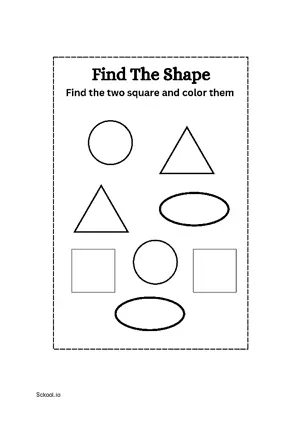 Free Printable Find Shapes 2 For Nursery/Kindergarten/Preschool