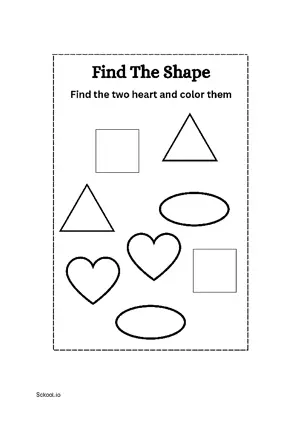 Free Printable Find Shapes 3 For Nursery/Kindergarten/Preschool