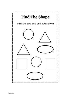 Free Printable Find Shapes 6 For Nursery/Kindergarten/Preschool