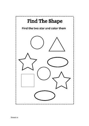 Free Printable Find Shapes 7 For Nursery/Kindergarten/Preschool