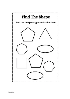 Free Printable Find Shapes 8 For Nursery/Kindergarten/Preschool