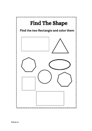 Free Printable Find Shapes 9 For Nursery/Kindergarten/Preschool