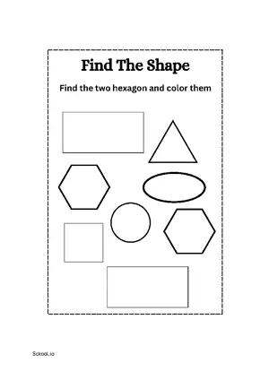 Free Printable Find Shapes 10 For Nursery/Kindergarten/Preschool