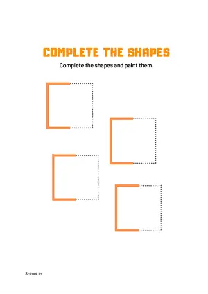 Free Printable Complete Shapes 2 For Nursery/Kindergarten/Preschool