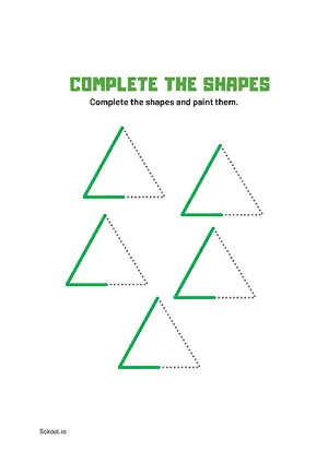 Free Printable Complete Shapes 3 For Nursery/Kindergarten/Preschool