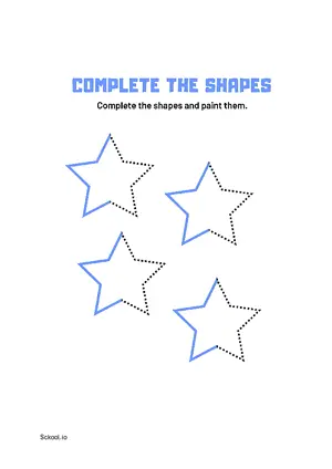 Free Printable Complete Shapes 7 For Nursery/Kindergarten/Preschool