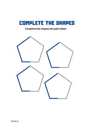 Free Printable Complete Shapes 9 For Nursery/Kindergarten/Preschool