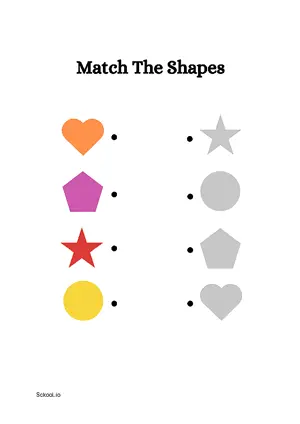 Free Printable Match The Shapes 3 For Nursery/Kindergarten/Preschool