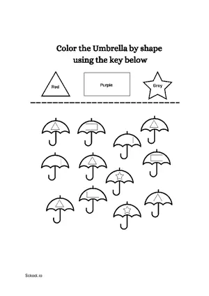 Free Printable Color apples by shape 6 For Nursery/Kindergarten/Preschool