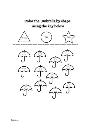 Free Printable Color apples by shape 7 For Nursery/Kindergarten/Preschool