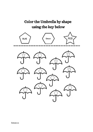 Free Printable Color apples by shape 8 For Nursery/Kindergarten/Preschool