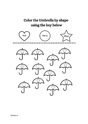 Free Printable Color apples by shape 10 For Nursery/Kindergarten/Preschool