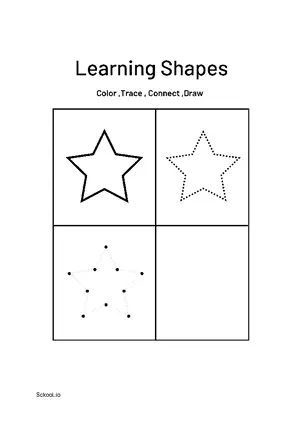 Free Printable Learning Shapes 4 For Nursery/Kindergarten/Preschool