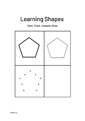 Free Printable Learning Shapes 5 For Nursery/Kindergarten/Preschool