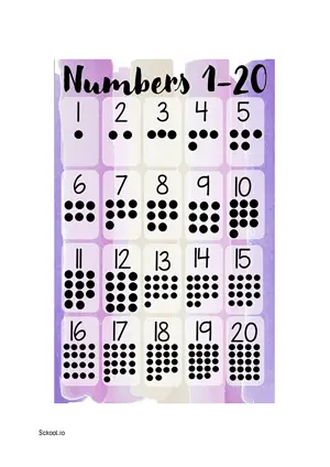 NUMBERS 1-20 CHART with Name in English Montessori Posters Classroom Decor Digital Download Free Printables